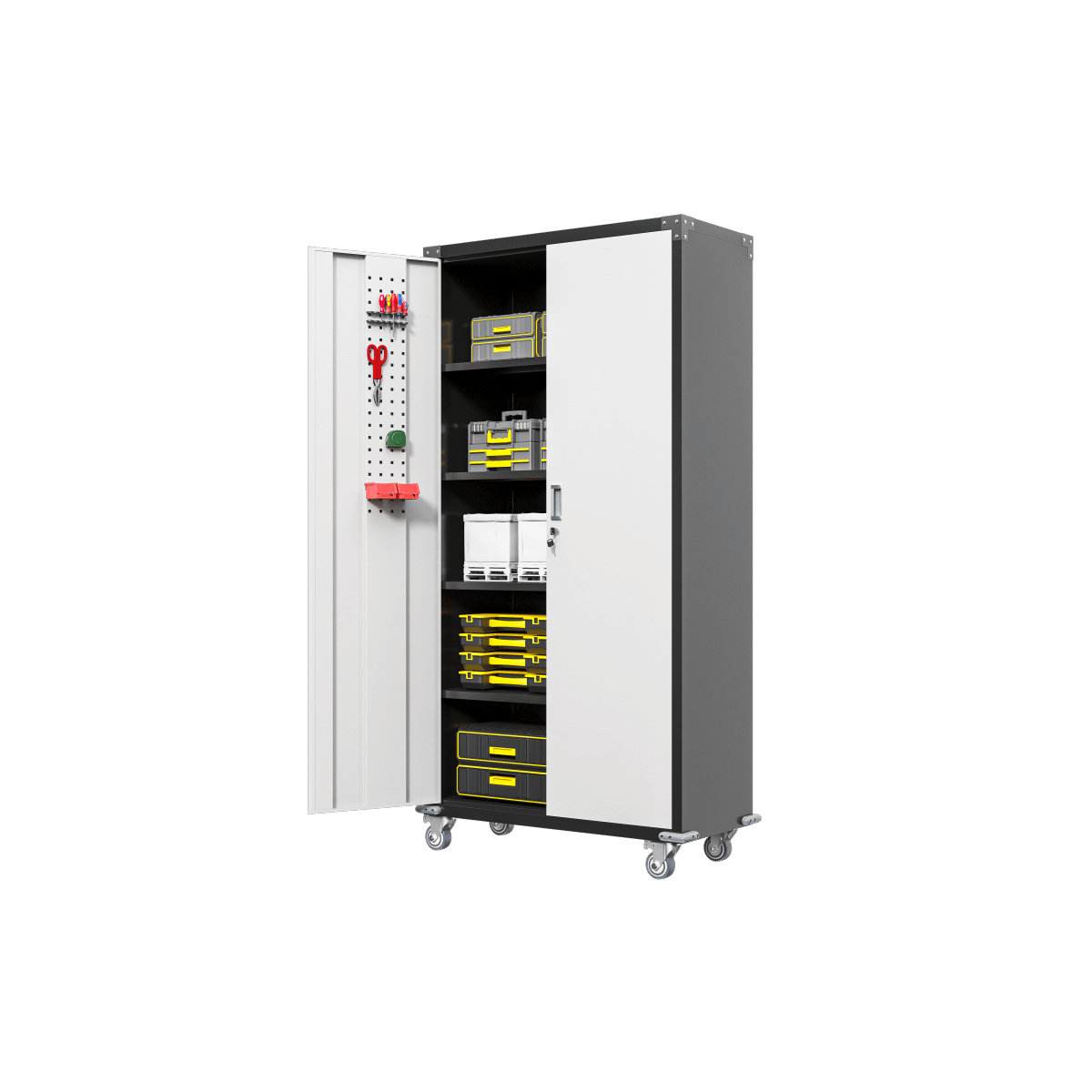 Garage Streamdale Garage Storage Cabinets with Locking Doors and 4 Adjustable Shelves