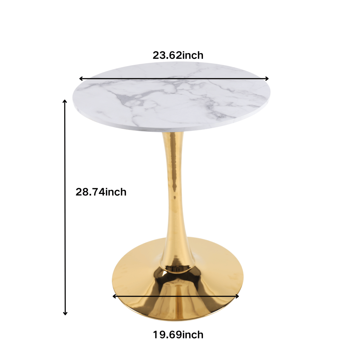 WHITE* Streamdale White Marble Tulip Dining Table for 2 - 4