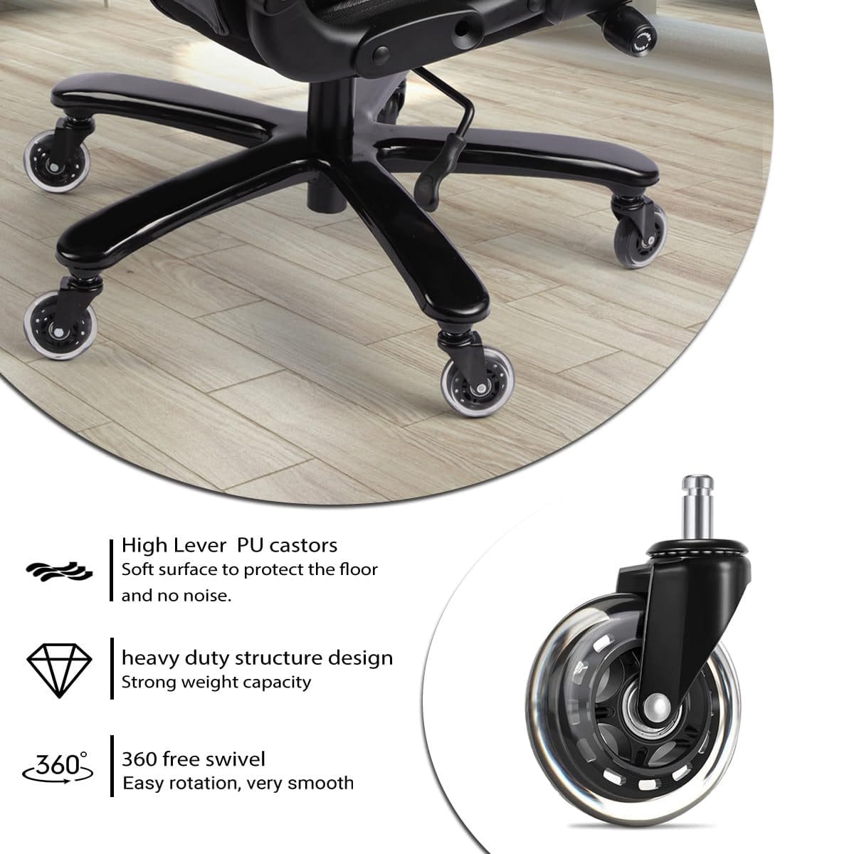 And Streamdale 500lbs Big and Tall Executive Office Chair with Wide Spring Seat