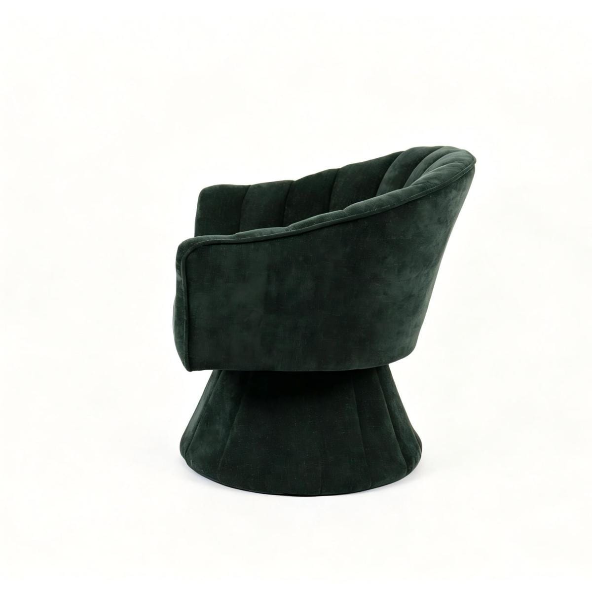 Corduroy Streamdale Green Corduroy 360 - Degree Swivel Accent Barrel Chair