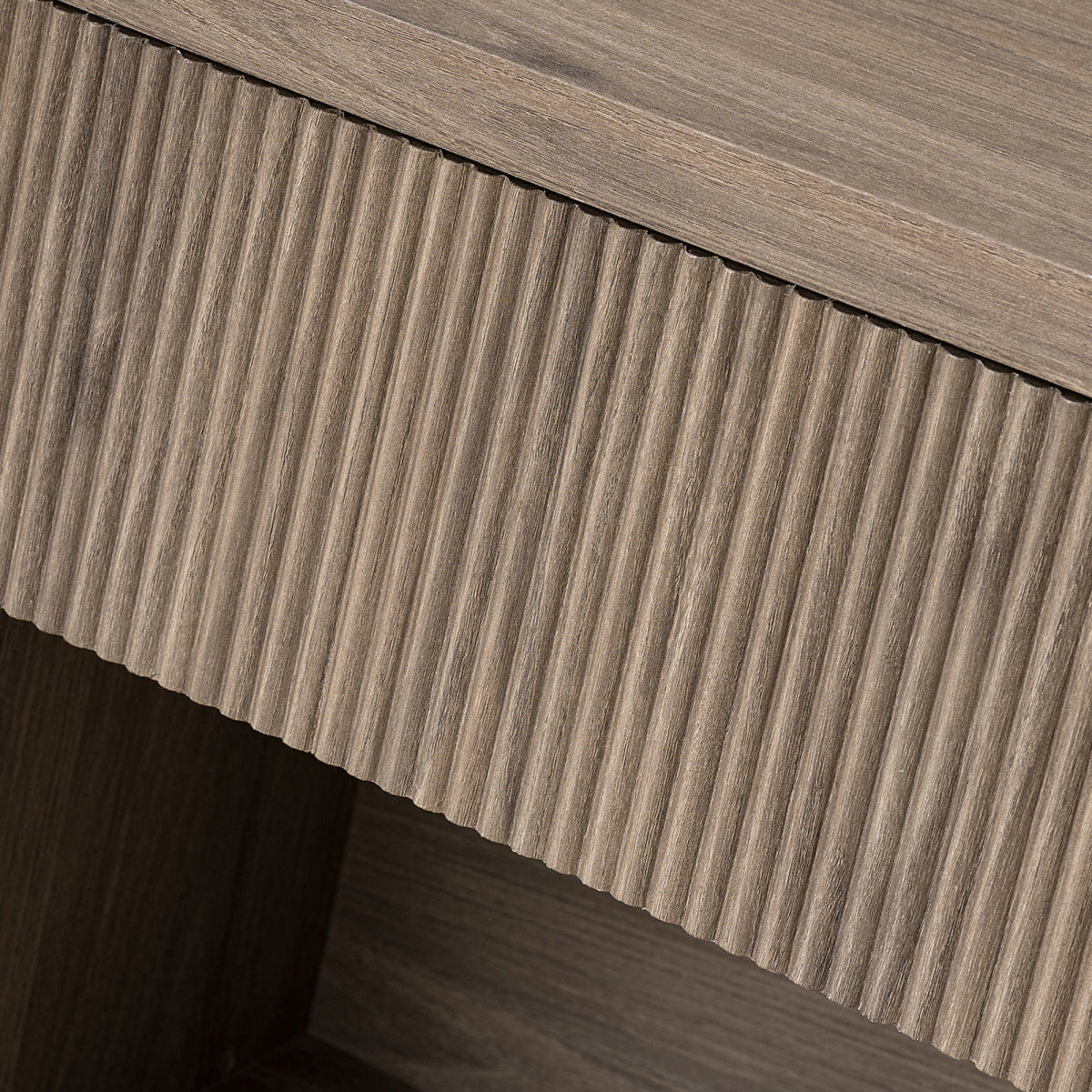 Drawer Streamdale Grey Alder Fluted Nightstand with Drawer Storage