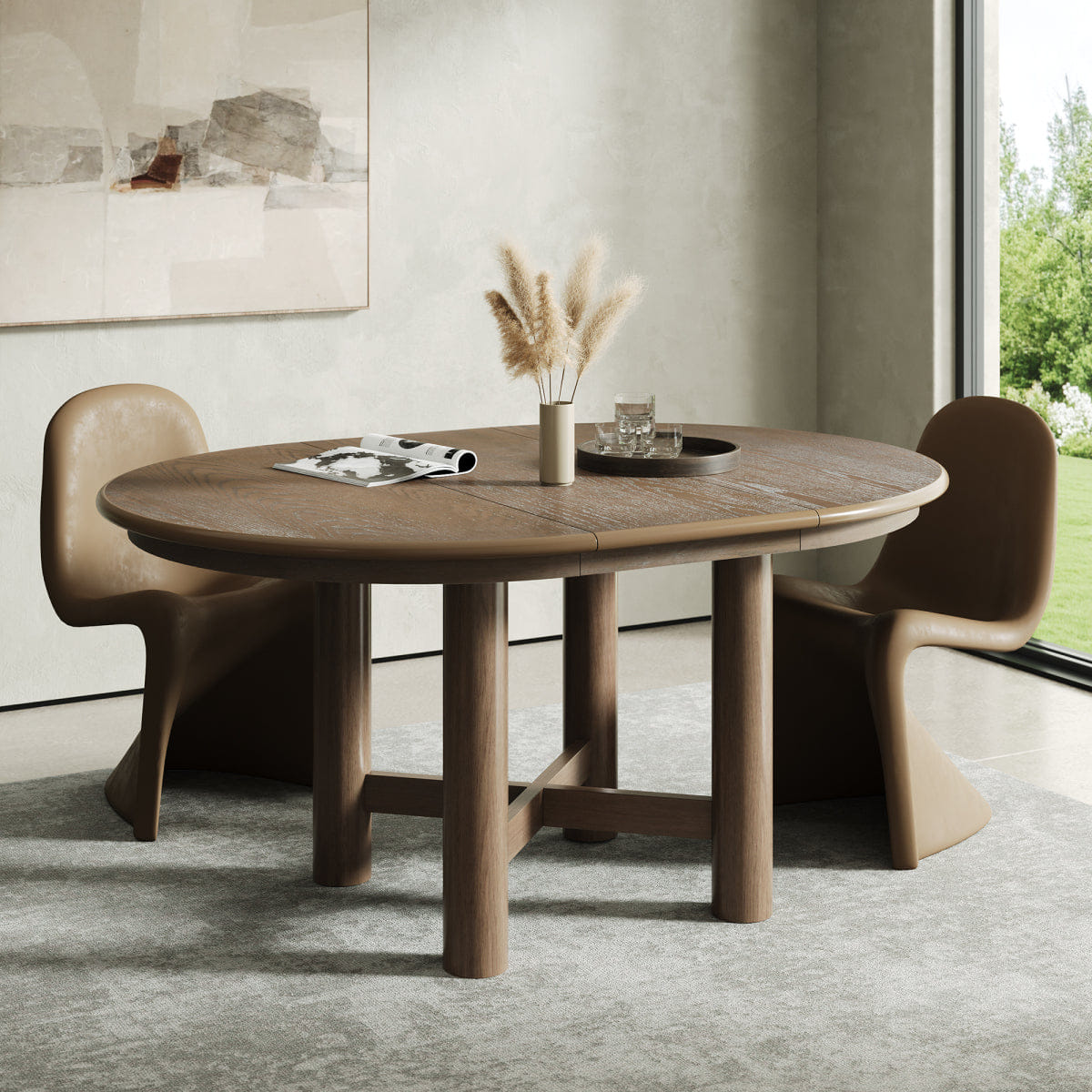 WOOD Streamdale Wood Extendable Oval Dining Table, 47" - 63", Espresso