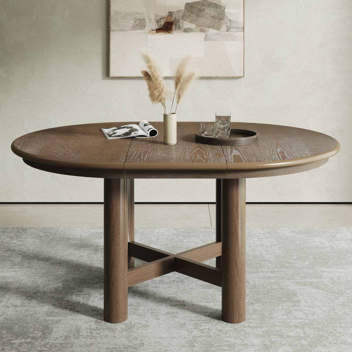 WOOD Streamdale Wood Extendable Oval Dining Table, 47" - 63", Espresso