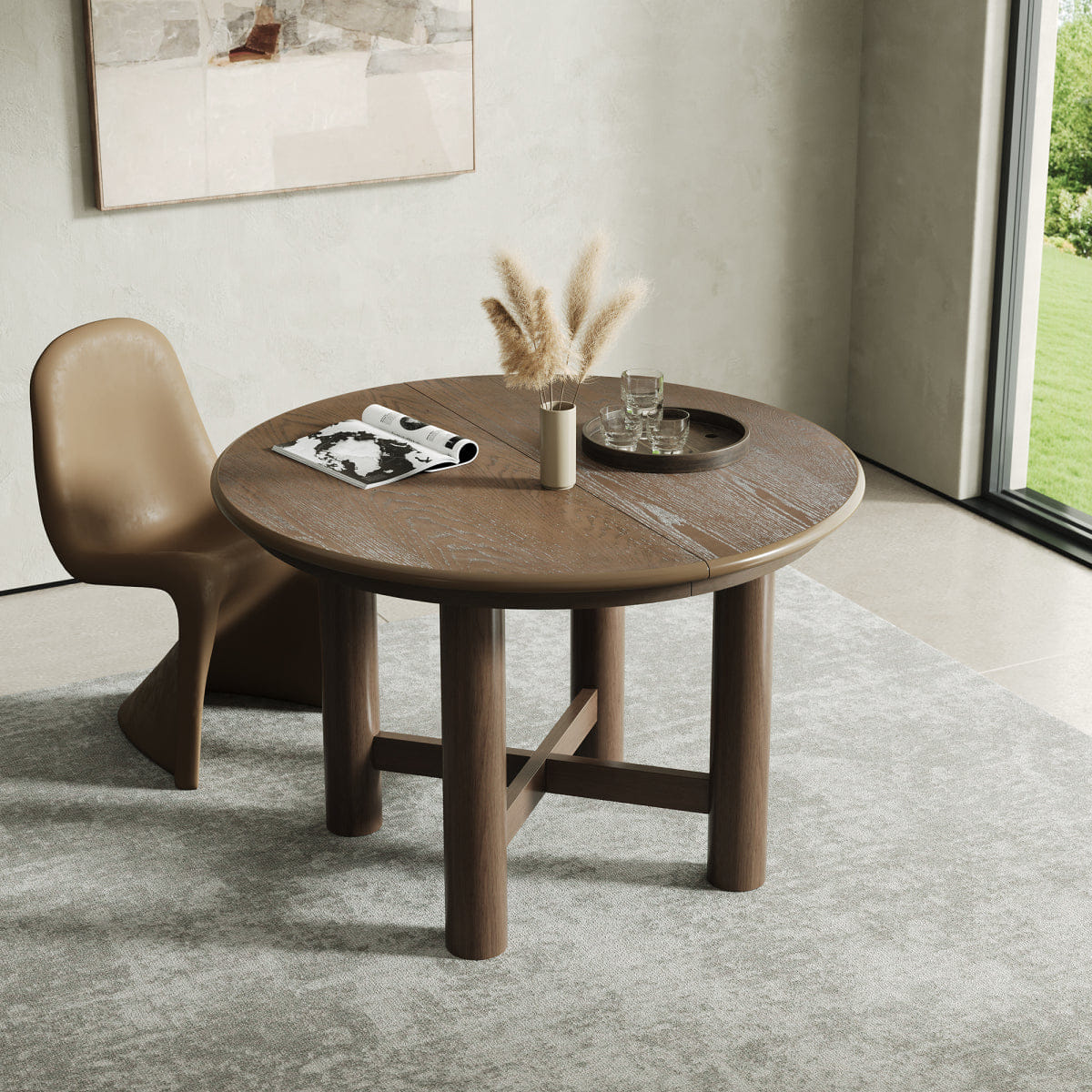WOOD Streamdale Wood Extendable Oval Dining Table, 47" - 63", Espresso