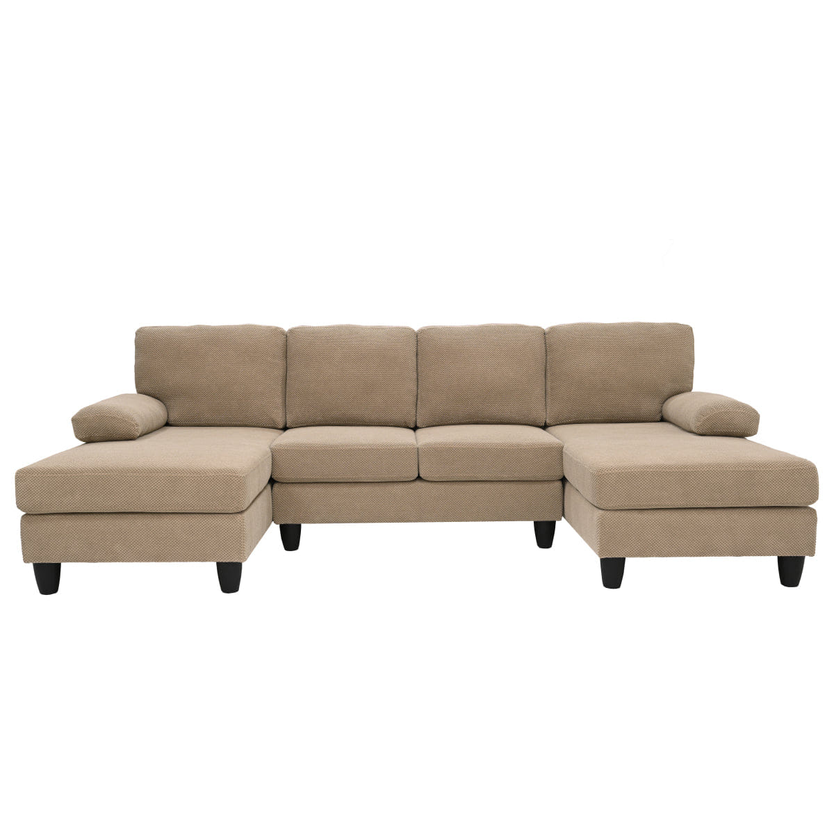 DUAL Streamdale Upholstery U - Shaped Sofa with Dual Chaises and Upholstered Armrests