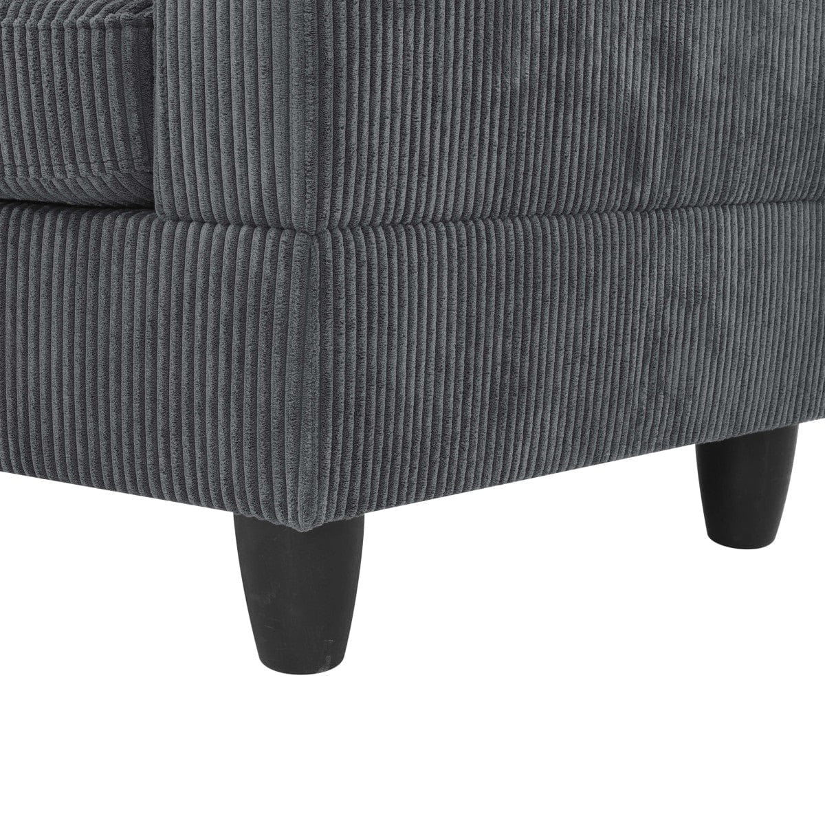 Corduroy Streamdale Savannah Modular Corduroy Sectional Sofa with Ottoman