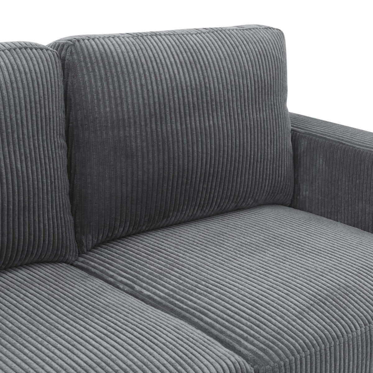 Corduroy Streamdale Savannah Modular Corduroy Sectional Sofa with Ottoman