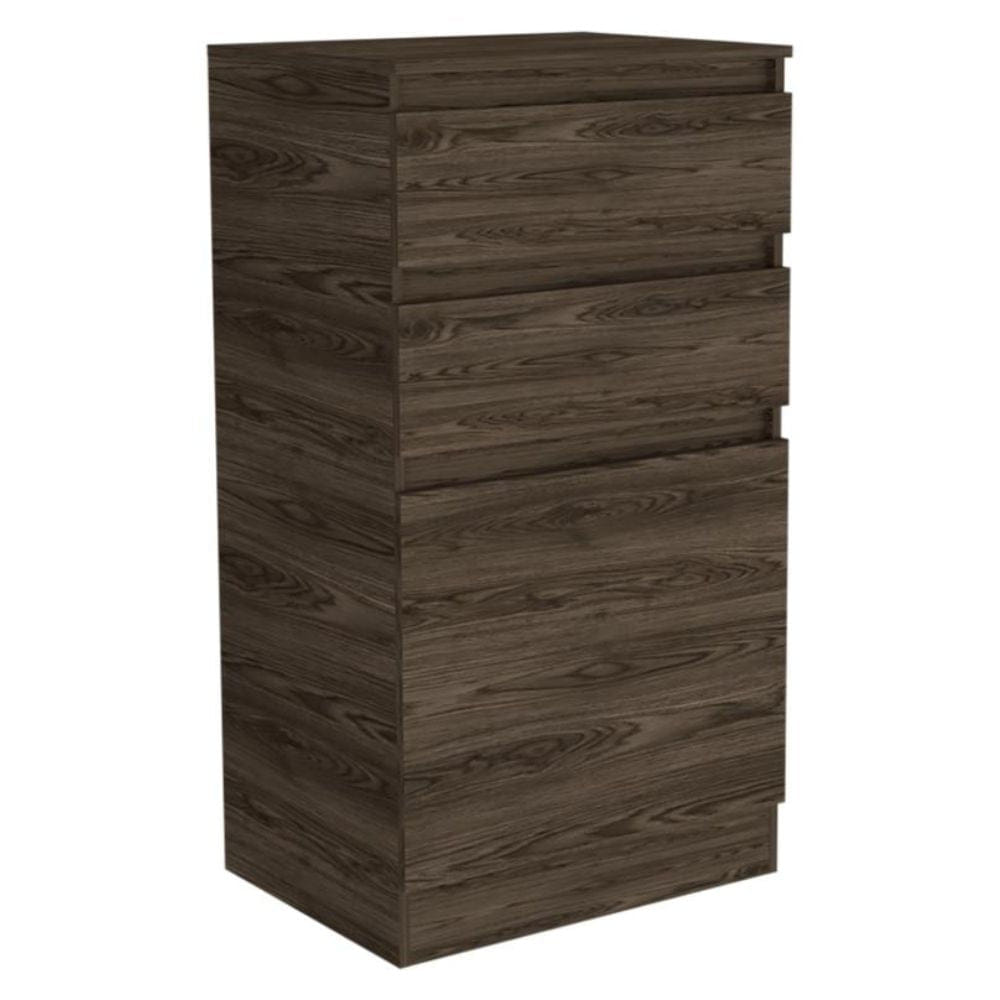 Drawer 23" Brown Wood Two Drawer Dresser