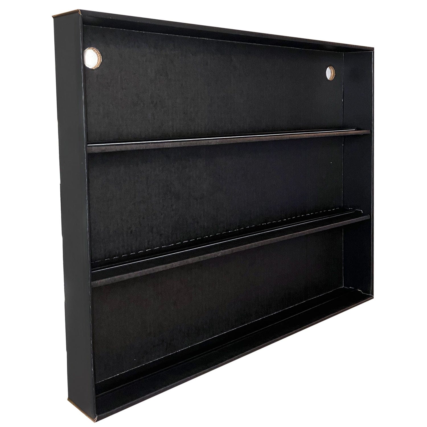 MK Kubbies KUBBIE PEZ (3 Row) - Display Case for Pez Candy Dispensers, Wall Mountable & Stackable Shelf (Cardboard)
