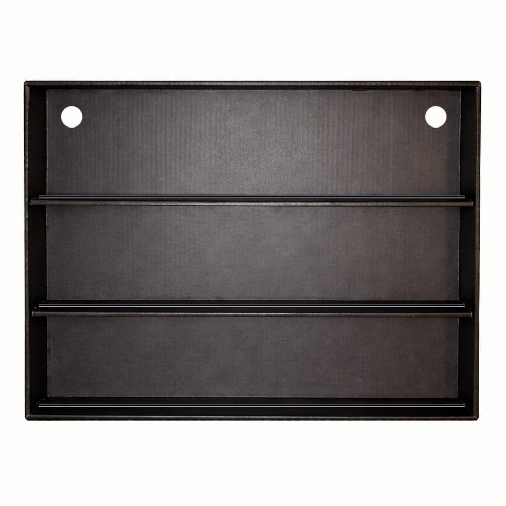 MK Kubbies KUBBIE PEZ (3 Row) - Display Case for Pez Candy Dispensers, Wall Mountable & Stackable Shelf (Cardboard)