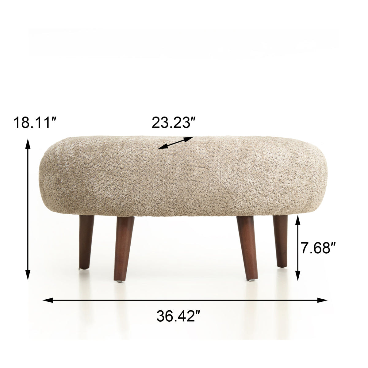 And Streamdale Nordic Chenille Lazy Club Chair with Ottoman and Pillow, Camel