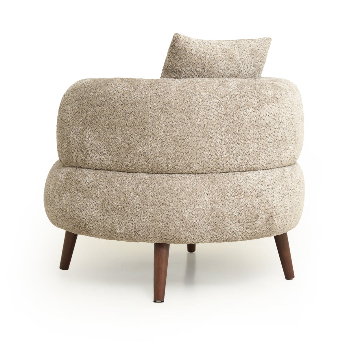 And Streamdale Nordic Chenille Lazy Club Chair with Ottoman and Pillow, Camel