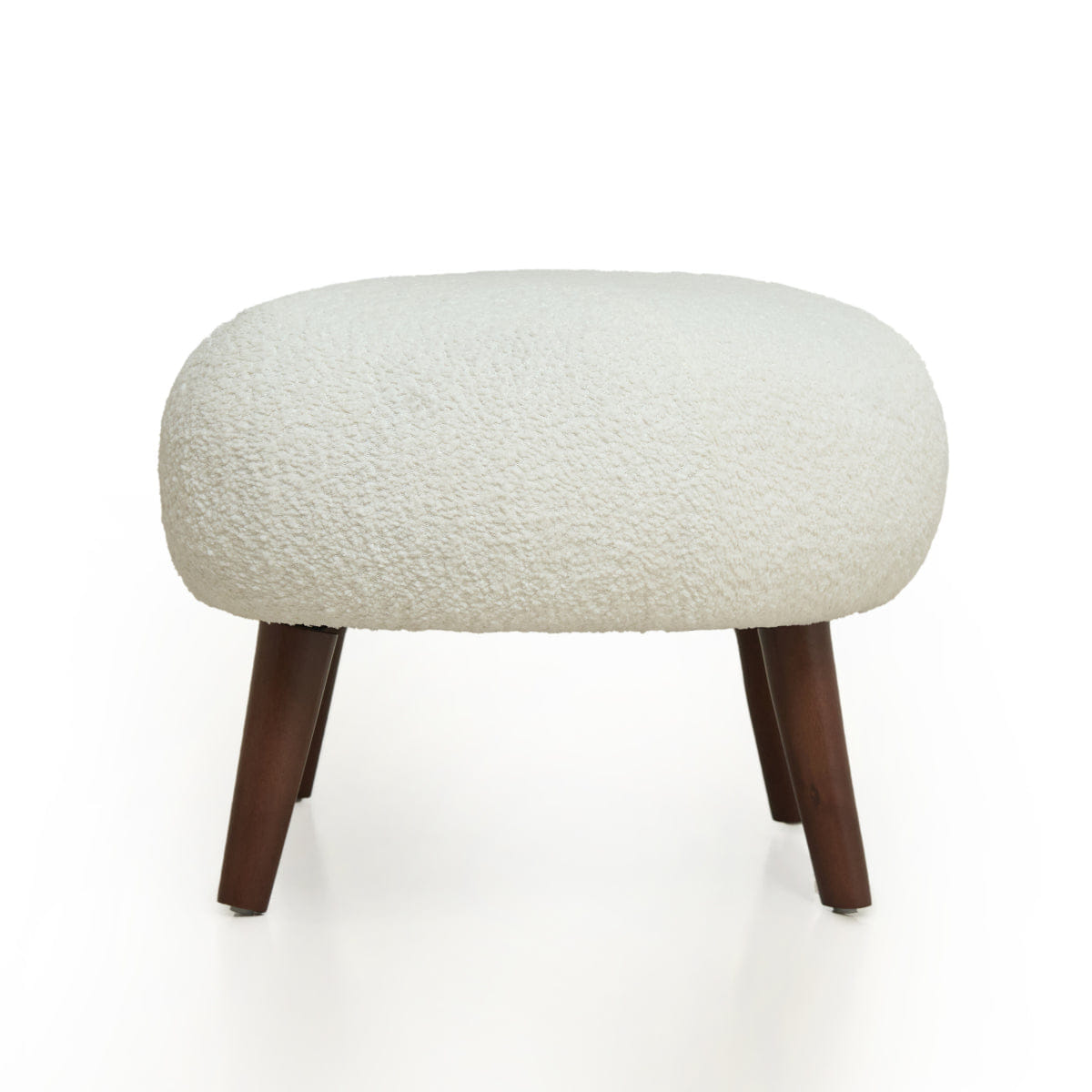 WHITE* Streamdale Nordic Chenille Lazy Club Chair with Ottoman and Pillow, White