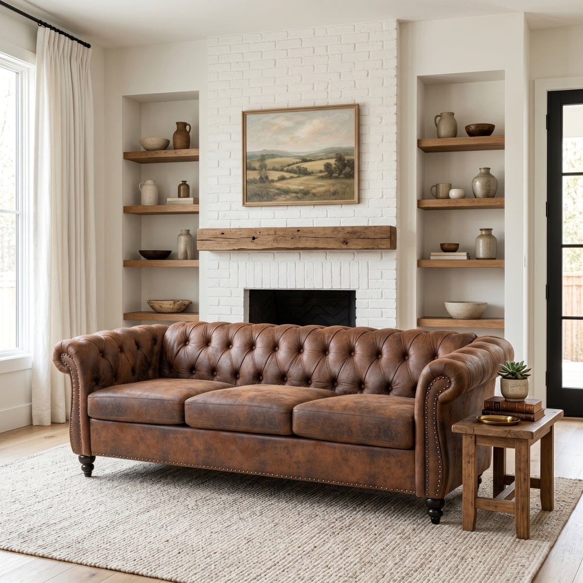 Chesterfield Streamdale 84.65" Rolled Arm Chesterfield 3 Seater Sofa