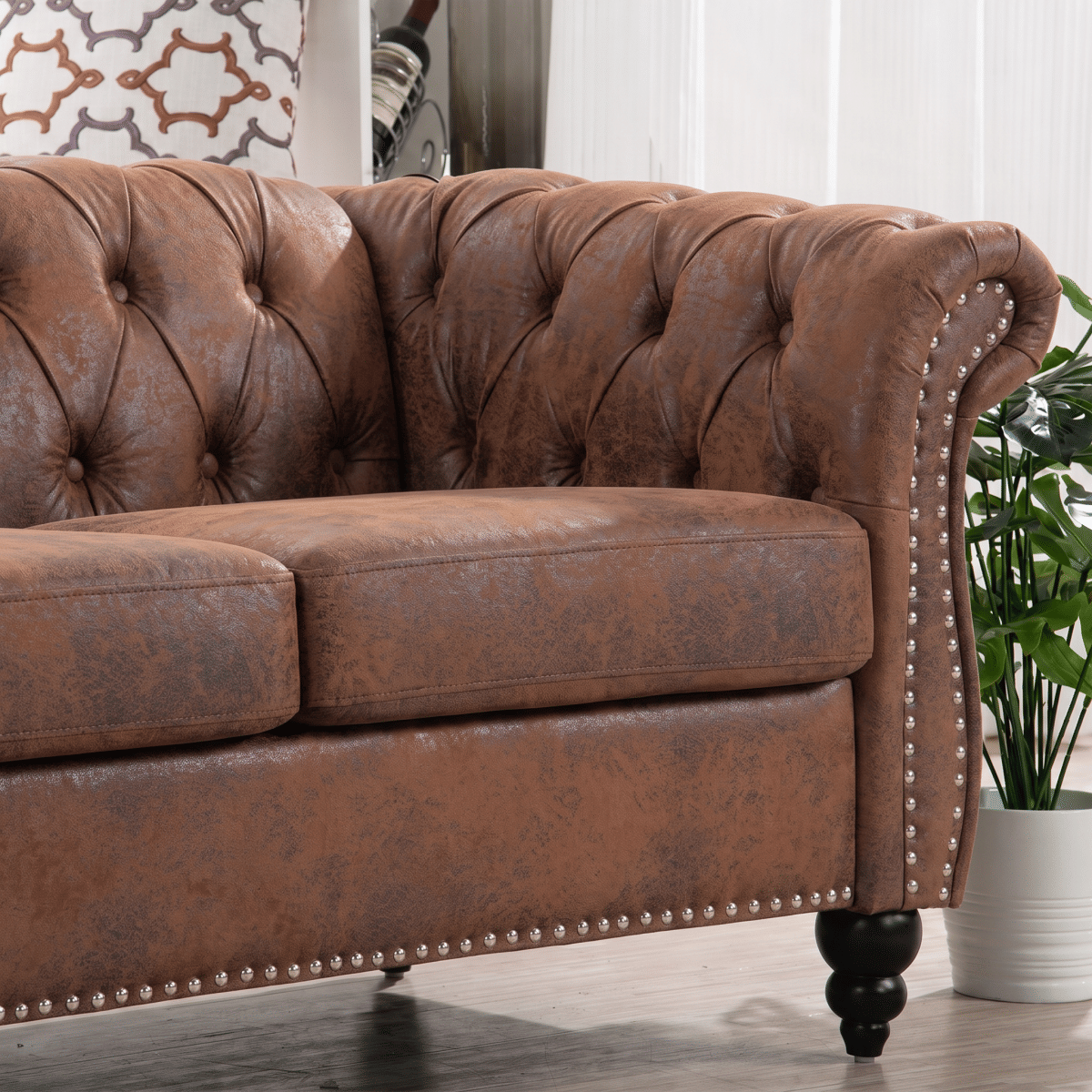 Chesterfield Streamdale 84.65" Rolled Arm Chesterfield 3 Seater Sofa