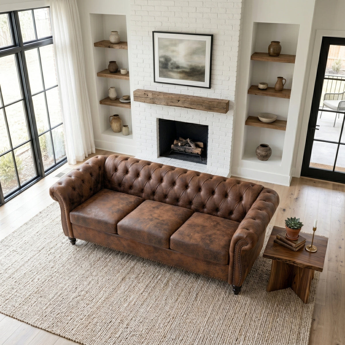 Chesterfield Streamdale 84.65" Rolled Arm Chesterfield 3 Seater Sofa