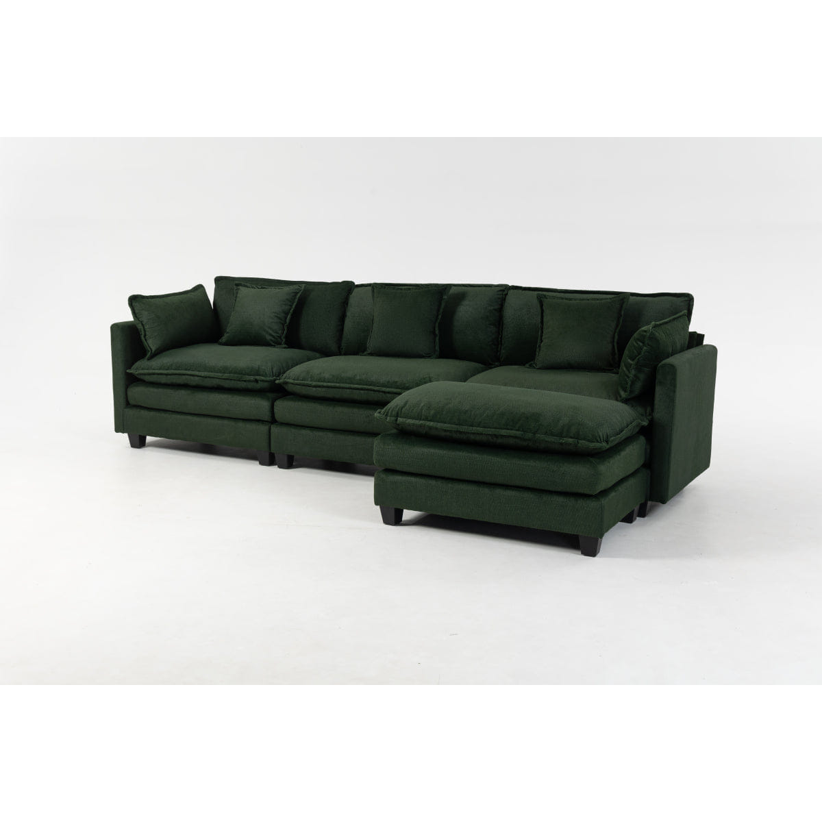 And Streamdale Modern 3 - Seat Sectional Sofa with Ottoman and Chaise Lounge