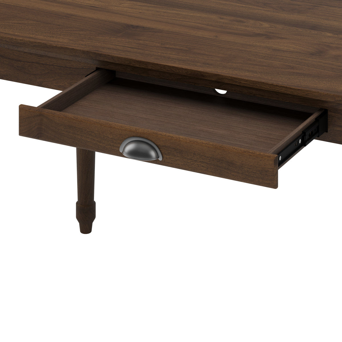 Drawer Streamdale 60" Rustic Farmhouse Writing Desk with Drawer, Chestnut