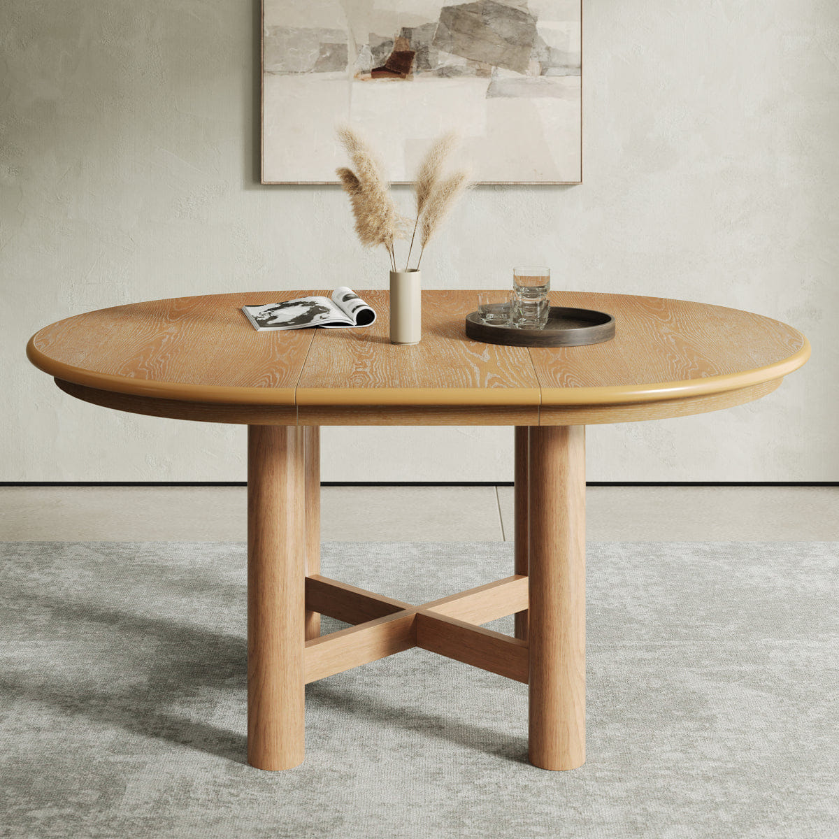 WOOD Streamdale Wood Extendable Oval Dining Table, Seats 4 - 6 (Natural)