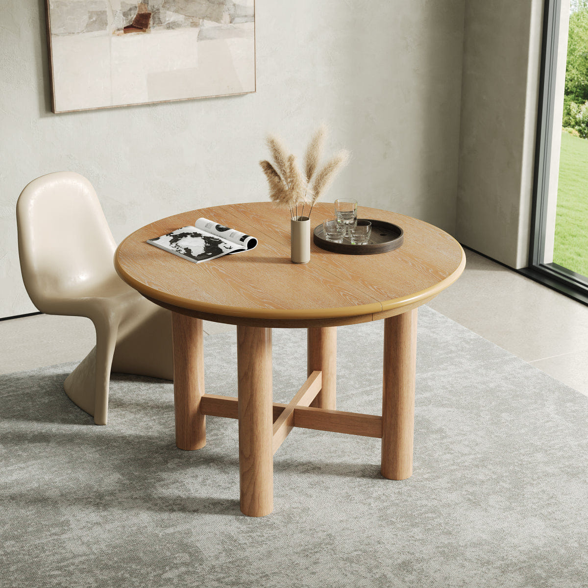 WOOD Streamdale Wood Extendable Oval Dining Table, Seats 4 - 6 (Natural)
