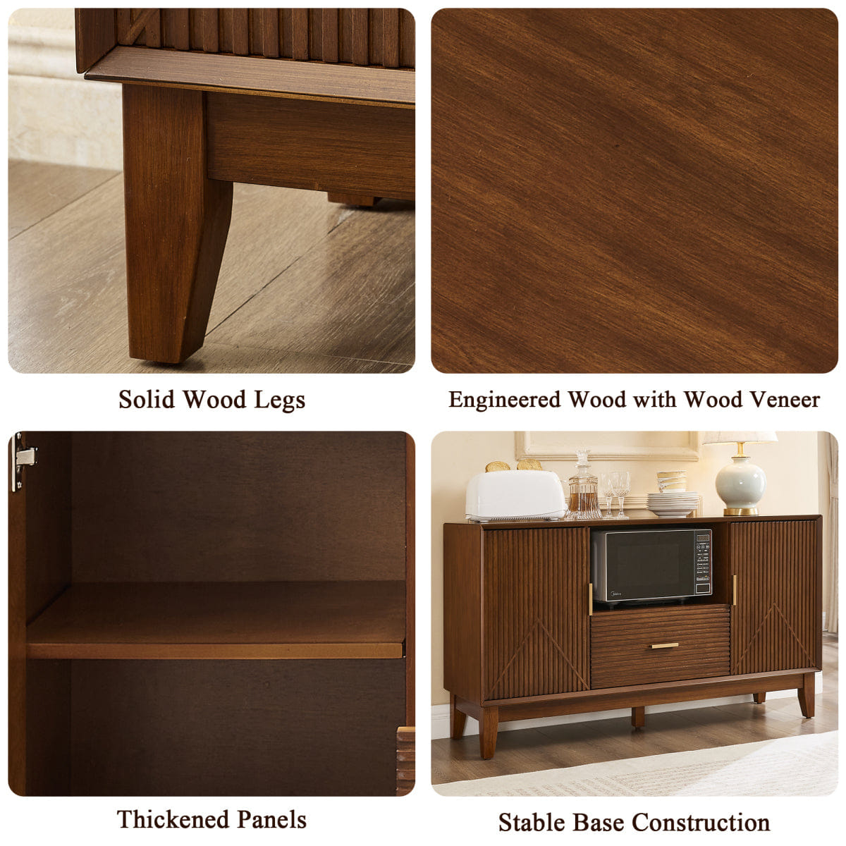 Drawer Streamdale Mid - Century Entertainment Center with Drawer and Cabinets