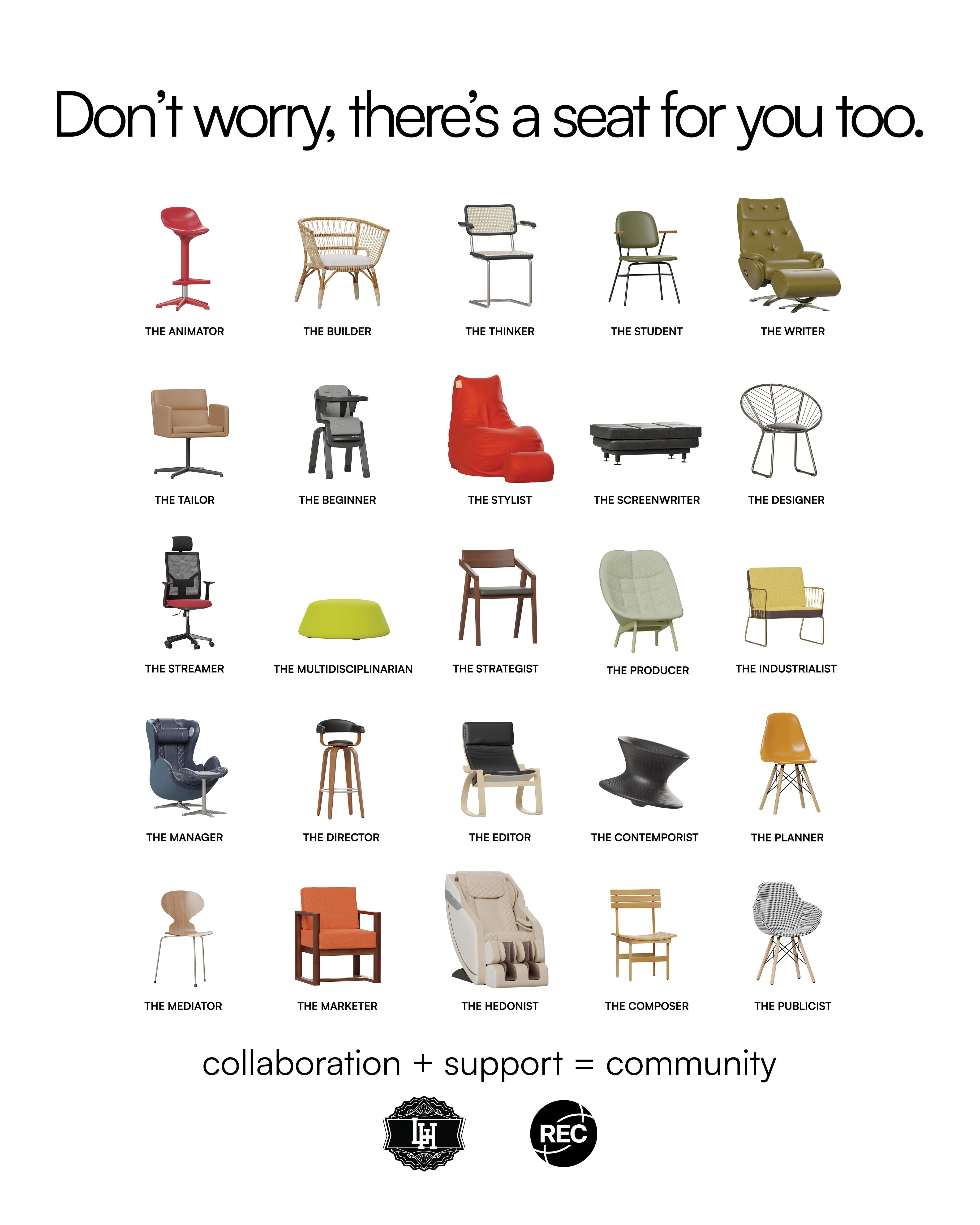 Lapstone & Hammer SEAT AT THE TABLE POSTER