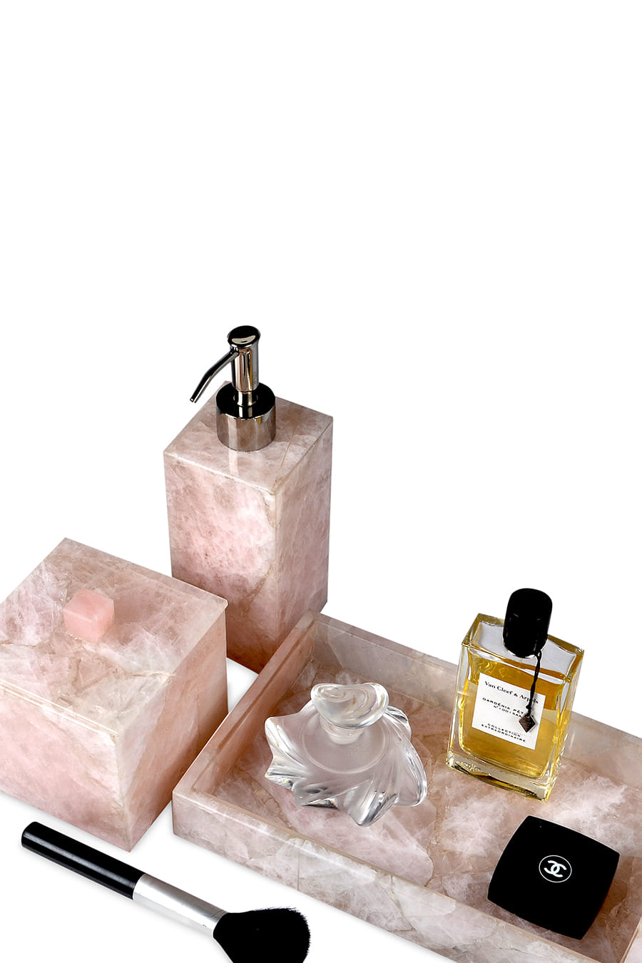 Mike + Ally Taj Rose Quartz Storage Box