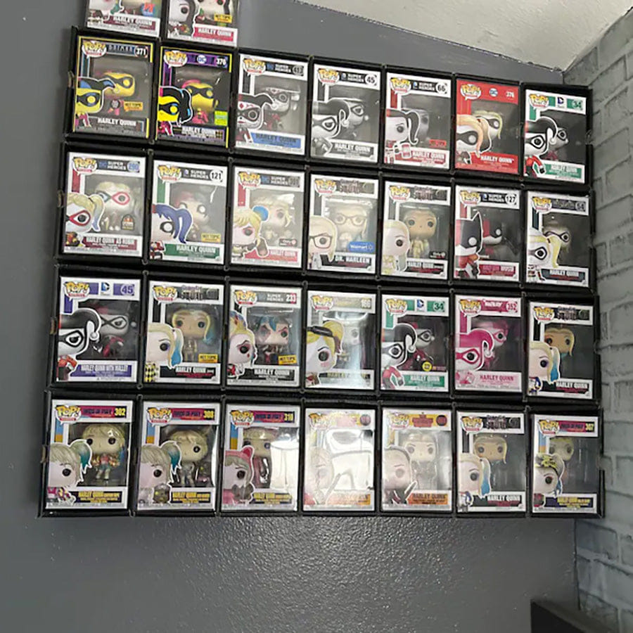 MK Kubbies MISFITS KUBBIE SLIM (1x7) - In Box Display Case for Funko Pops, Wall Mountable & Stackable Pop Shelf (Cardboard)