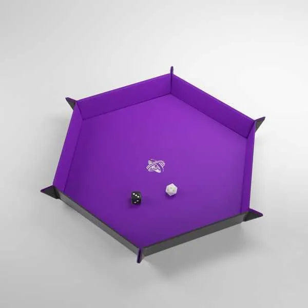 Asmodee Gamegenic Magnetic Dice Tray Hexagonal Black/Purple