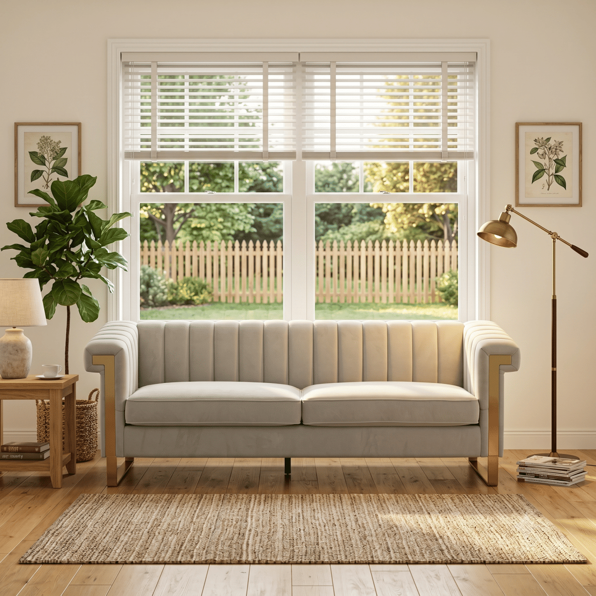 Chesterfield Streamdale Modern Velvet Chesterfield Sofa with Gold Accents and Channel Tufting