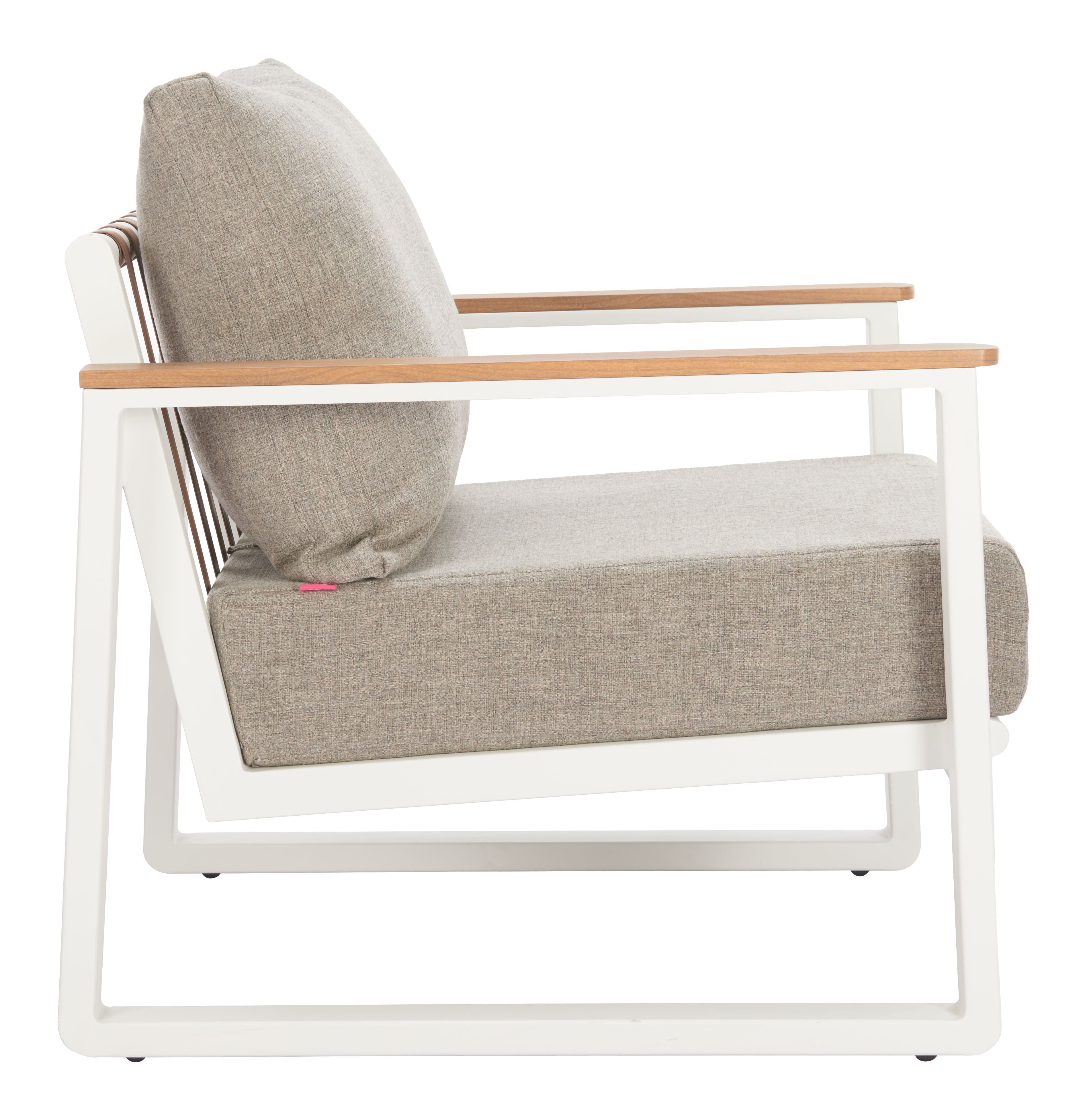 WHITE* Welt Armchair Taupe & White