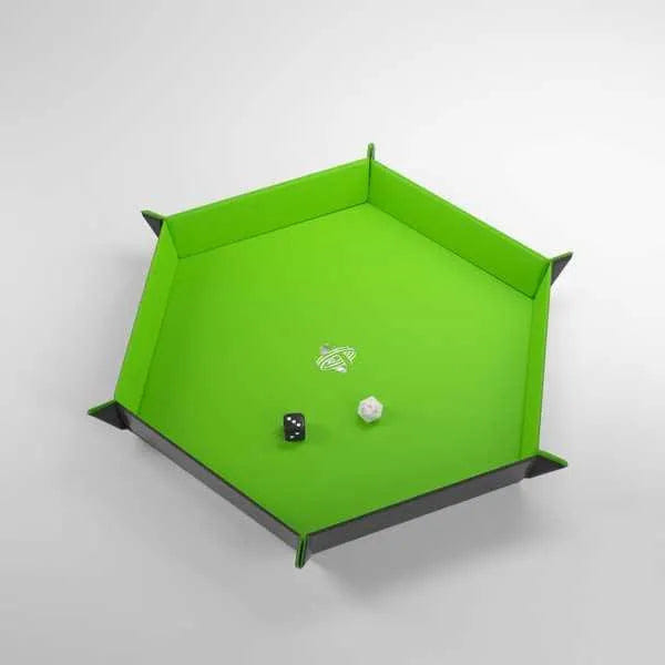 Asmodee Gamegenic Magnetic Dice Tray Hexagonal Black/Green