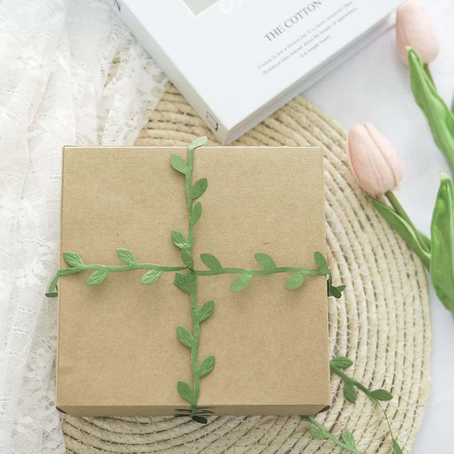 Garland 67FT Olive Green Leaf Ribbon Trim, Artificial Vines Leaf Garland For DIY Craft Party Wedding Home Decor