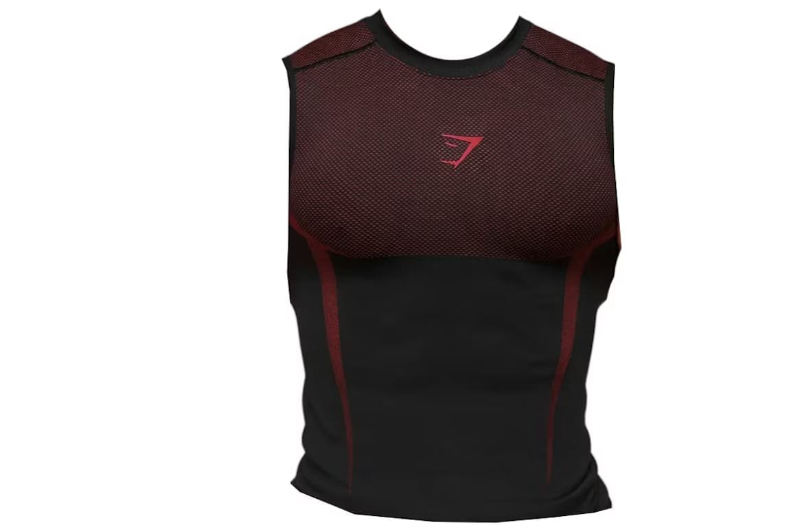 Gymshark Onyx 5.0 Tank Black/Carmine Red