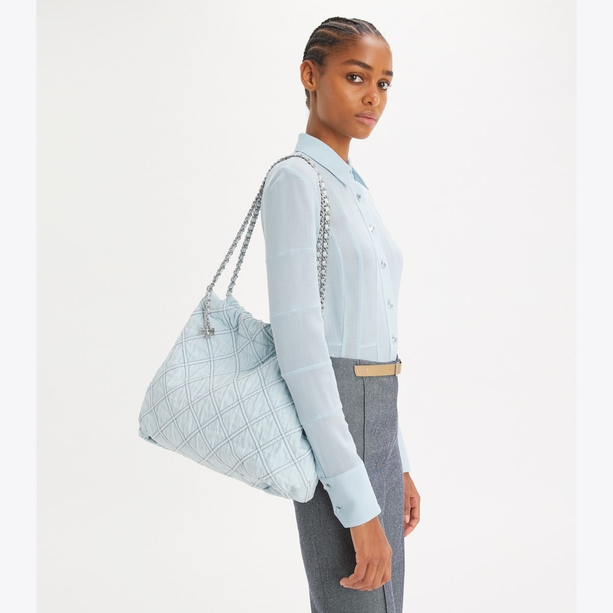 Fleming Soft Denim Hobo Bag