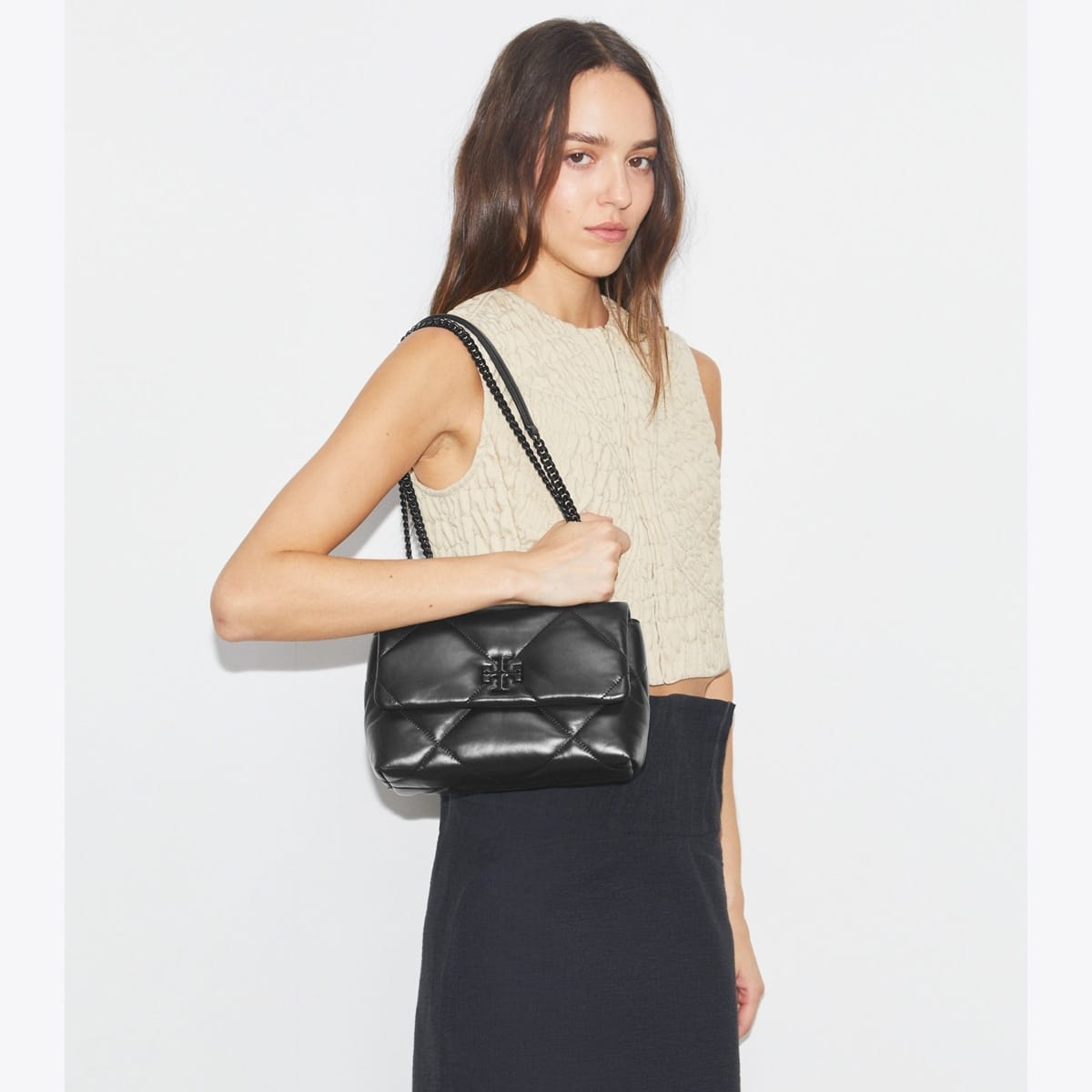 Small Kira Diamond Quilt Shoulder Bag