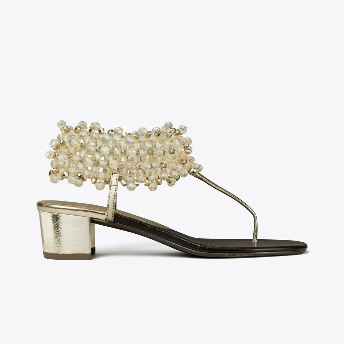 Beaded Heeled Sandal