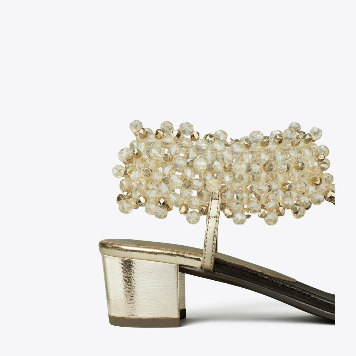 Beaded Heeled Sandal