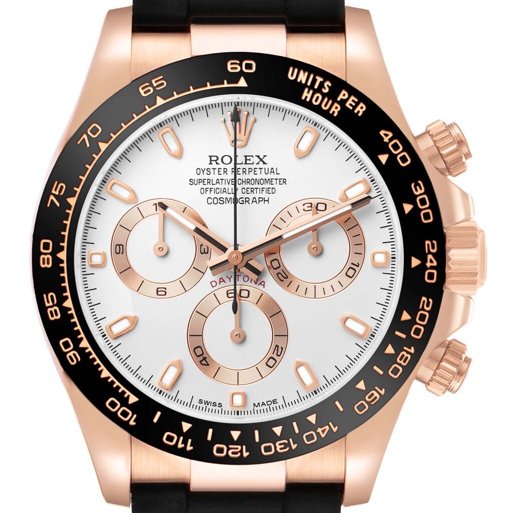 Cosmograph Daytona (Reference 116515LN). A 40mm rose gold automatic wristwatch with chronograph. 2018
