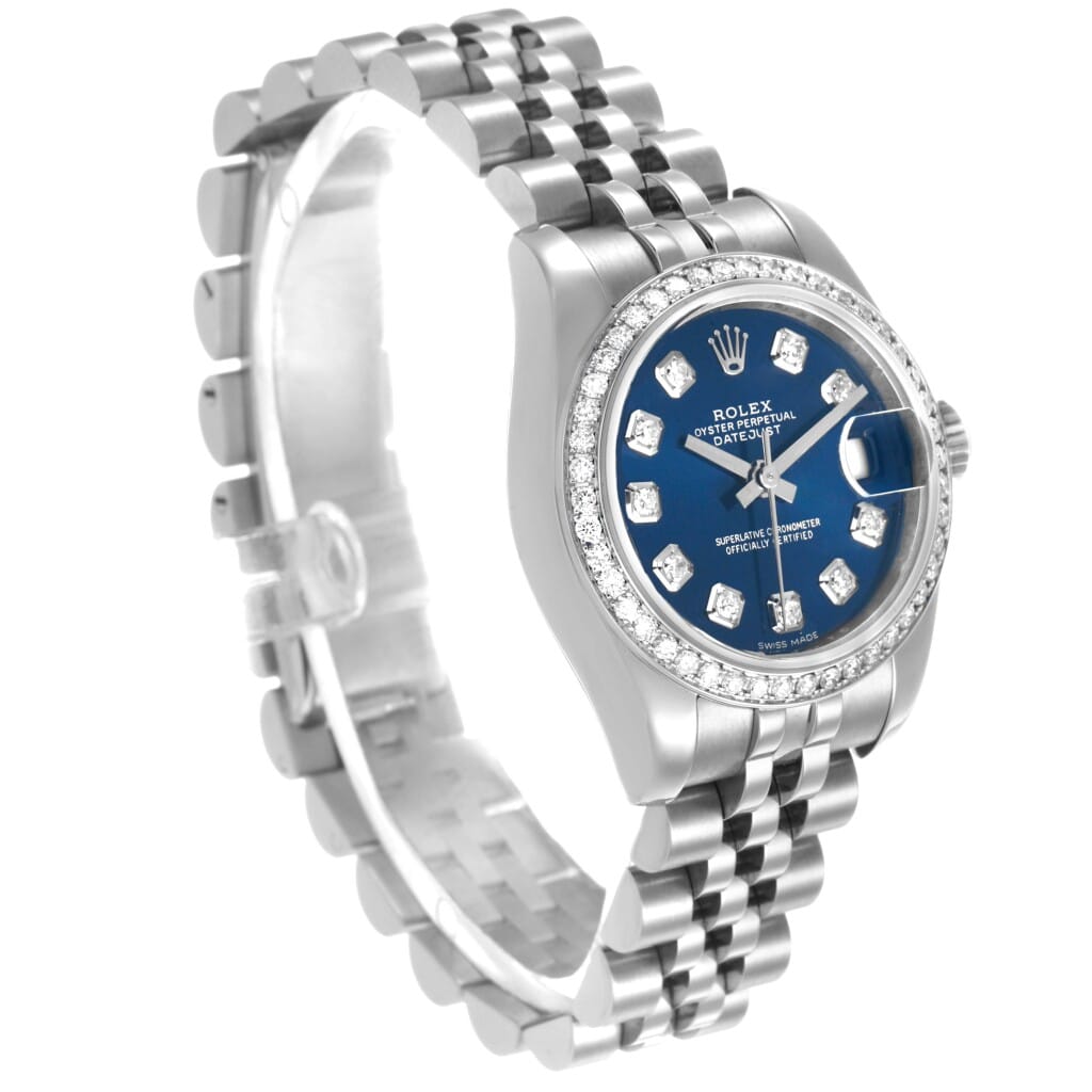 Datejust (Reference 179384). A 26mm stainless steel white gold diamond-set automatic wristwatch with date. 2013