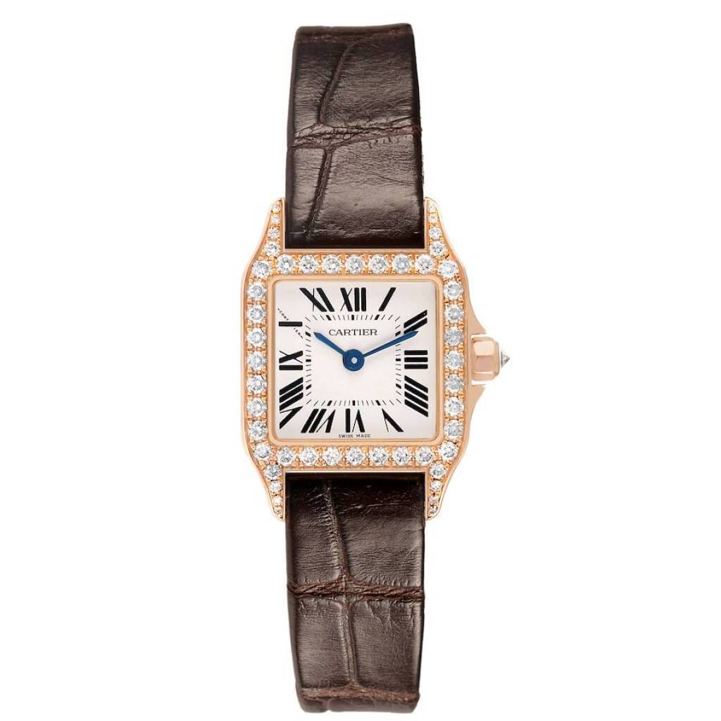 Santos Demoiselle (Reference WF902006). A 28mm rose gold diamond-set quartz wristwatch. 2013