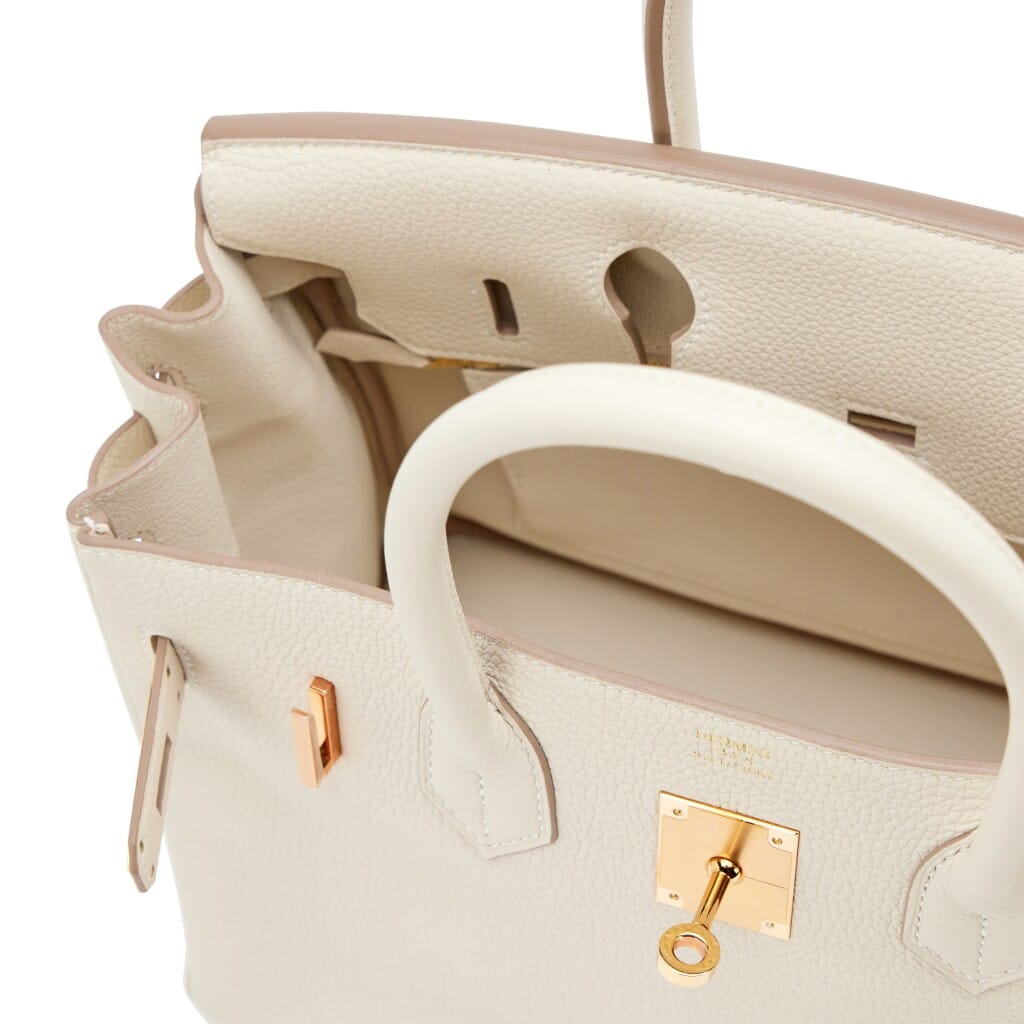 Craie Togo Birkin 30 Rose Gold Hardware, 2021