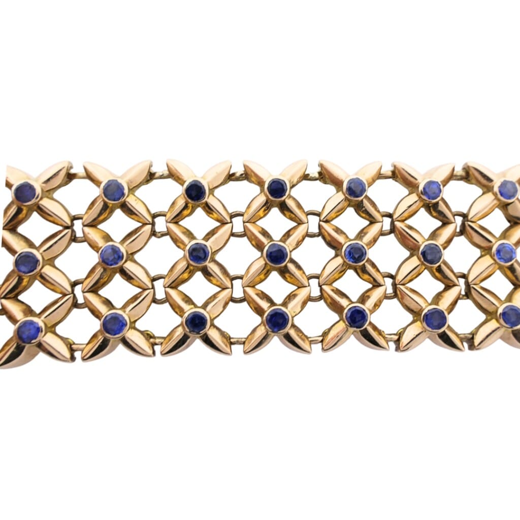 Vintage Gold and Sapphire Bracelet
