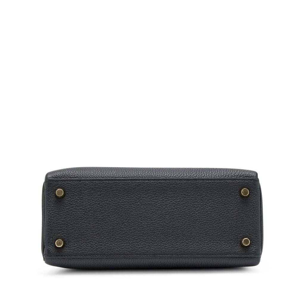 Black Togo Retourne Kelly 25 Gold Hardware, 2025