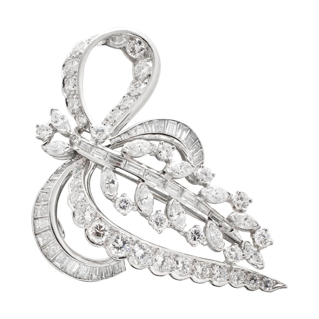 Platinum and Diamond Brooch