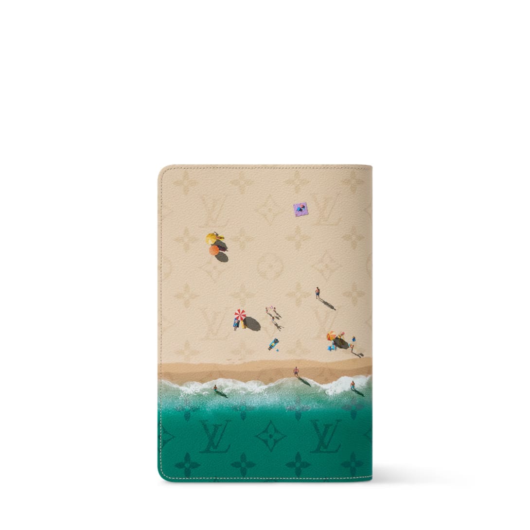 Louis Vuitton Emily Notebook Cover Beach Beige Coated canvas
