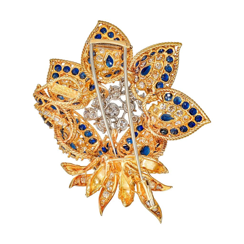 Vintage Gold, Sapphire and Diamond Brooch