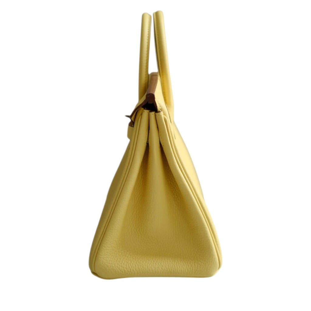 Jaune Poussin Togo Birkin 25 Palladium Hardware, 2026