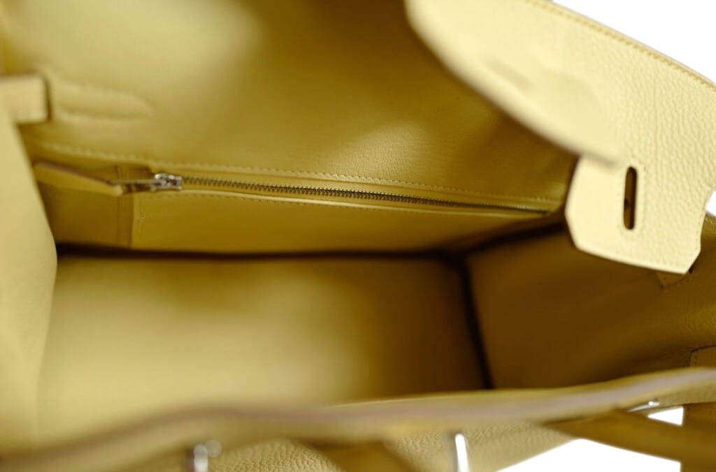 Jaune Poussin Togo Birkin 25 Palladium Hardware, 2026