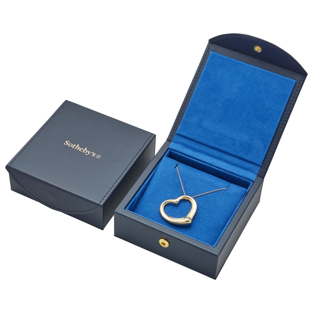 Gold Open Heart Pendant Necklace